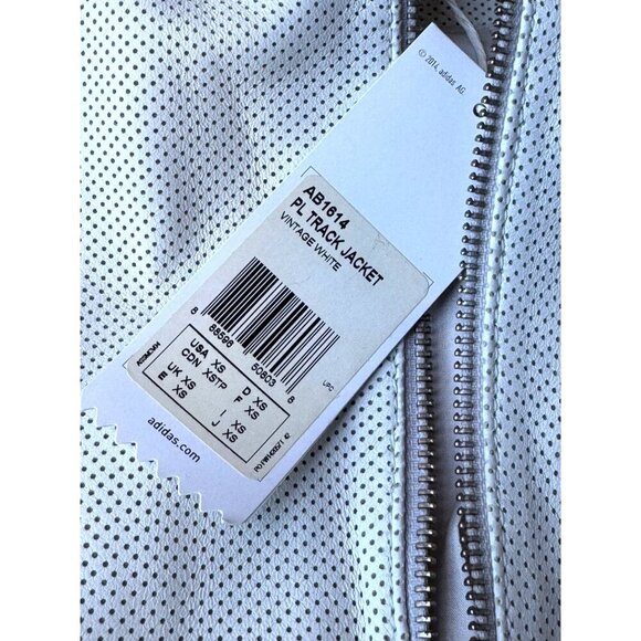 Adidas X Ferrell Williams Light Grey Perforated Leather Bomber Jacket XS - Picture 6 of 6